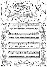 Bells Music Sheet Jingle Coloring Christmas Pages Printable Vintage Kids Graphicsfairy Pdf Graphics Thegraphicsfairy Print Fairy Lyrics Piano Color Size sketch template