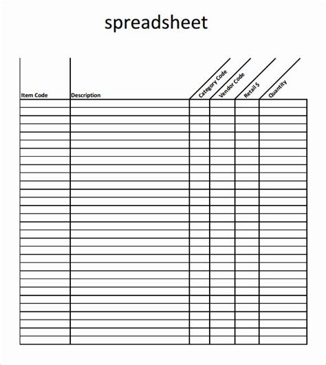 printable spreadsheet template