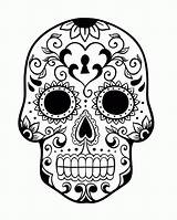 Coloring Dead Muertos Pages Dia Los Sugar Tribal Skull Kids Skulls Simple Printable Clipart Color Library History Educative sketch template