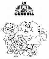 Gumball Mundo Incrivel Incroyable Darwin Conceptions Colorindo Coloration Fantastische 1200artists sketch template