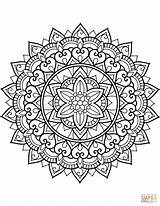 Tegninger Blomster Mandalas Supercoloring Henna sketch template