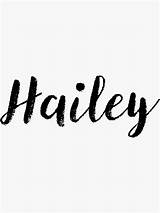 Hailey Name Sticker Redbubble Gifts Custom Girl Decorate Durable Resistant Removable Personalize Laptops Stickers Kiss Vinyl Windows Cut Super Water sketch template