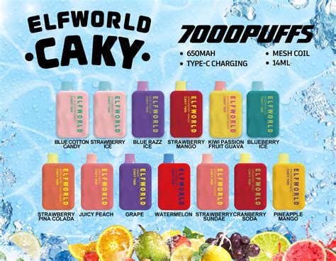elfworld caky  puffs disposable vape