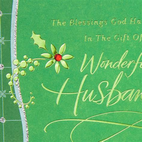 blessings from god religious christmas card for husband greeting