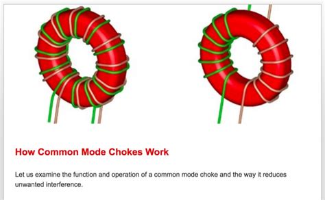 common mode chokes work  dxzonecom