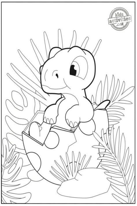adorable baby dinosaur coloring pages kids activities blog