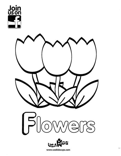 april showers bring  flowers enjoy usa kids tulip patch coloring