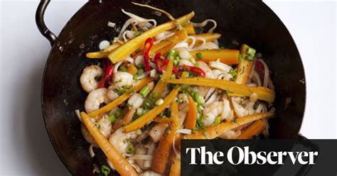 Nigel Slater S Midweek Dinner Prawns With Noodles And Carrots Food