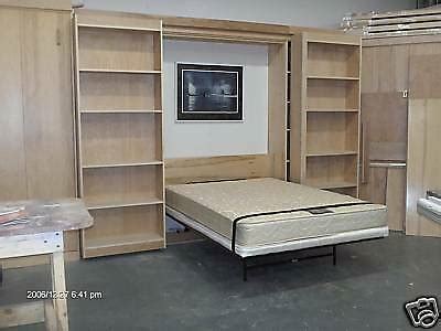 murphy library bed queen size cabinet construction plans