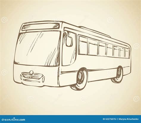 bus vector drawing stock vector image