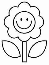 Flower Coloring Pages Kids Flowers Colouring Color Sheet Colour Printable Simple Printables Print Spring sketch template
