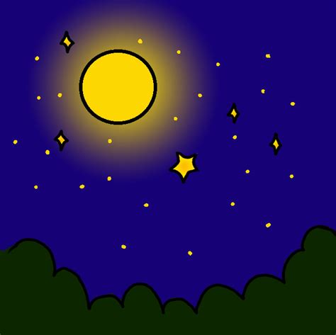night sky  stars drawing