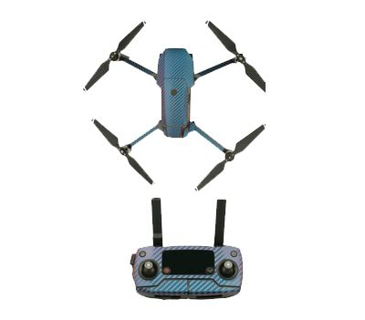 dji mavic pro protective carbon fiber vinyl wrap chameleon blue aerialpixels