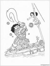 Moana Maui Coloring Pages Movie Te Fiti Pestering Printable Drawing Color Silhouette Disney Print Heart Kids Getdrawings Getcolorings Template sketch template