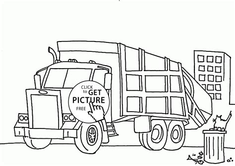 simple garbage truck coloring page  kids transportation coloring