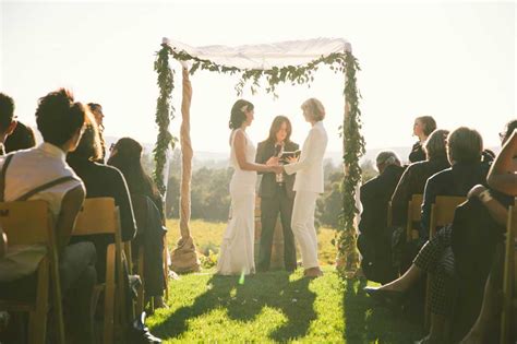Outdoor Pink Mint And Ivory Same Sex Wedding Equally Wed Lgbtq