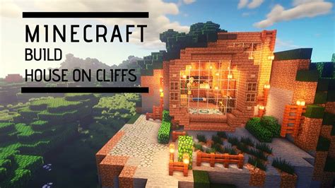 minecraft build wooden cliff house tutorial youtube