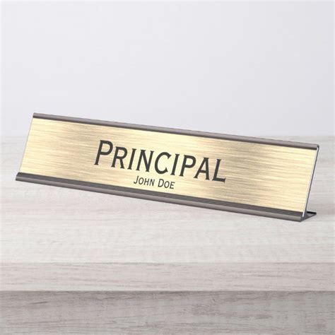 principal desk  plate zazzlecom desk  plates  plate desk sign