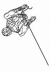 Spiderman Coloring Pages Spider Man Swinging Parentune Worksheets Books sketch template