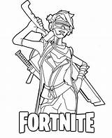 Fortnite Coloring Skin Royale Battle Sheet Girl sketch template