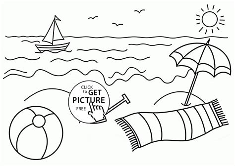 printable beach coloring pages  printable