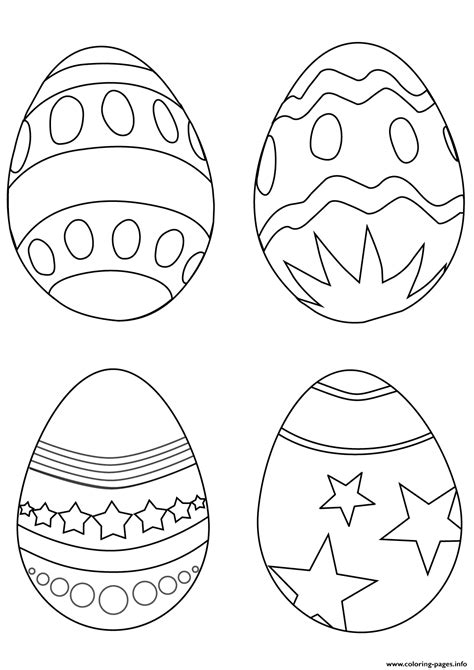 print simple easter eggs coloring pages easter coloring book