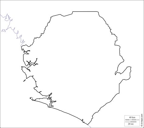 sierra leone free map free blank map free outline map
