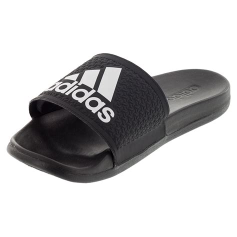 tennis express adidas mens adilette cloudfoam ultra comfort  black