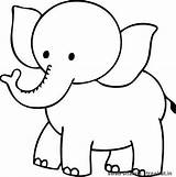 Elephant Coloring Pages Kids Printable Everfreecoloring sketch template