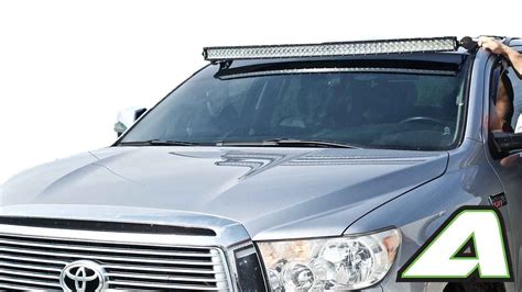 toyota tundra led light bar roof mount   curved   apoc industries