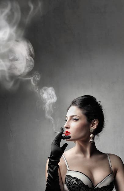 premium photo attractive sexy woman smoking