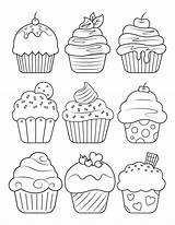 Coloring Pages Cupcake sketch template