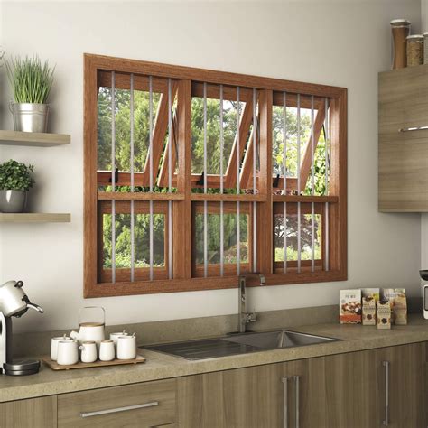 janela de madeira maxim ar  grade  vidro temperado cm  cm