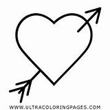 Arrow Heart Coloring Pages sketch template
