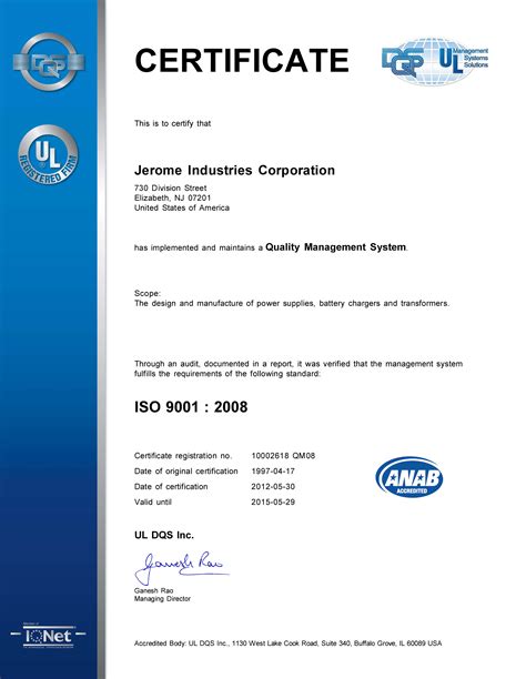 iso certificate  certificates templates