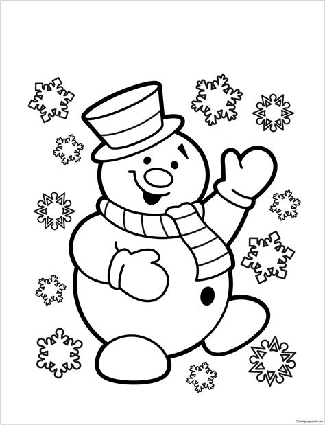 kids snowman coloring pages coloring pages
