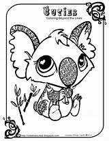 Koala Cuties Littlest Enfants Petshop источник Colouring sketch template