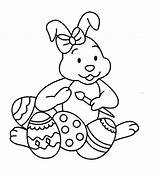 Paques Coloriage Lapin sketch template