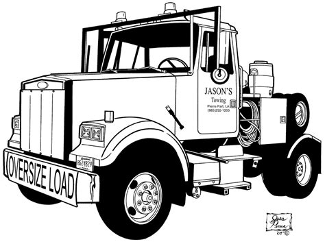 ford tow truck coloring pages
