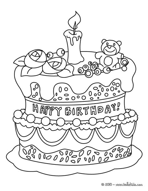 birthday cake coloring pages hellokidscom