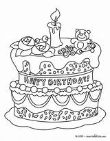 Cake Birthday Coloring Pages Color Hellokids Print Online sketch template