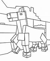Coloring Horse Minecraft Animal Topcoloringpages sketch template
