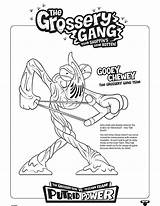 Gang Grossery Coloring Pages Gooey Chewey Sheets Series Time sketch template