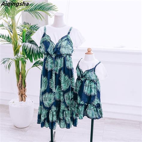 buy 2018 mommy and me mother daughter dresses false