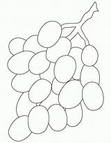 Grapes Mewarnai Anggur Weintrauben Kelengkeng Uvas Ausmalbild Hijau Mewarnaigambar Bagus Mudah sketch template