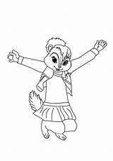 Chipmunks Dance Group Pages Coloring Chipmunk Cute Alvin Printable Kids sketch template