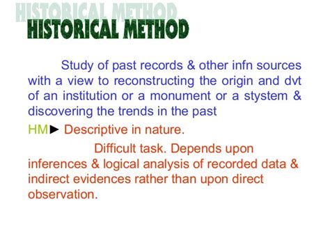 historical method  research