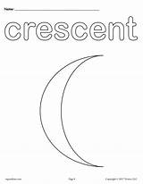 Crescent Coloring Worksheets Shape Pages Shapes Preschool Worksheet Tracing Cresent Printable Dot Cutting Kids Do Mpmschoolsupplies sketch template