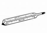 Thermometer Kleurplaat sketch template