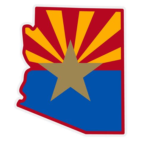 arizona state outline decal clipart